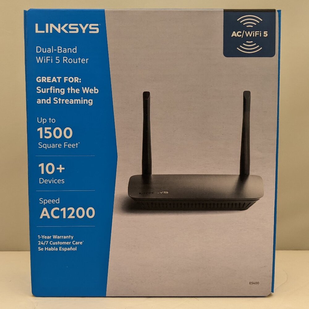Linksys AC1200 1.2 Gbps Speed WiFi Router - E5400